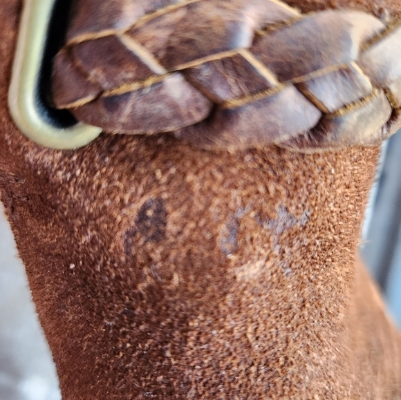 Born Womens Sylvia Ankle Bootie Brown Distressed sz 6 Leather Upper Cowgirl Boho - Picture 12 of 13